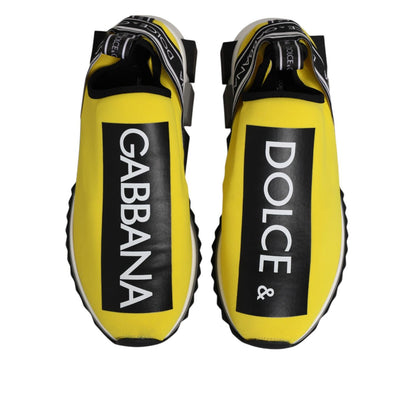 Dolce & Gabbana Yellow Logo Low Top Sorrento Sneakers Shoes