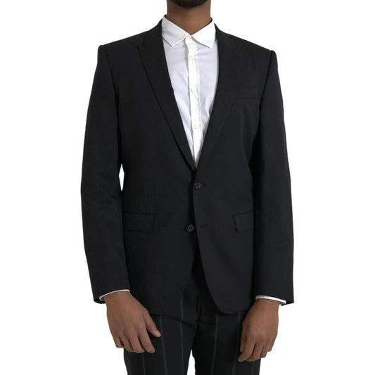 Dolce & Gabbana Black MARTINI Slim Fit Jacket Coat Blazer black-martini-slim-fit-jacket-coat-blazer