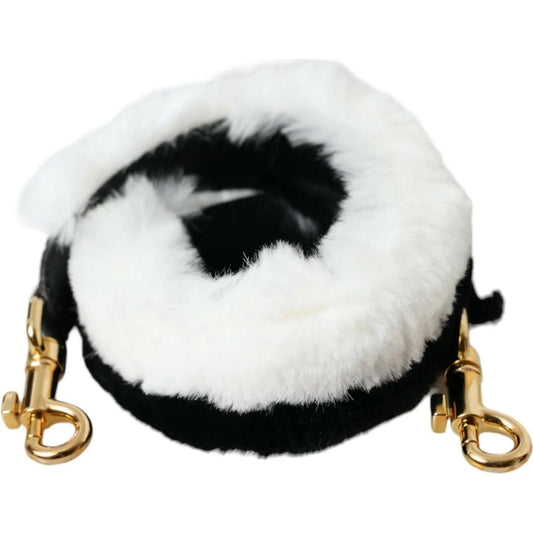 Dolce & Gabbana Black White Lapin Fur Accessory Shoulder Strap black-white-lapin-fur-accessory-shoulder-strap-1