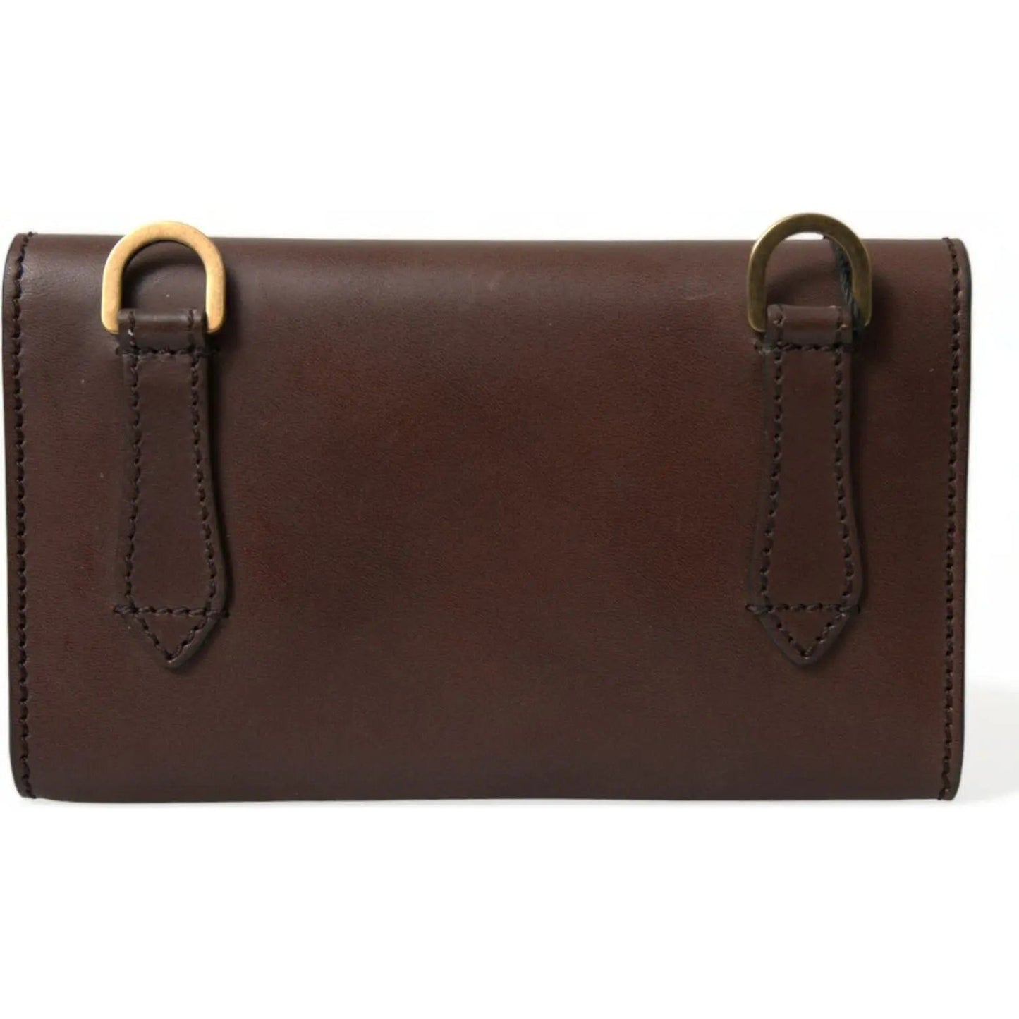 Dolce & GabbanaChic Brown Leather Shoulder Bag with Gold DetailingMcRichard Designer Brands£639.00