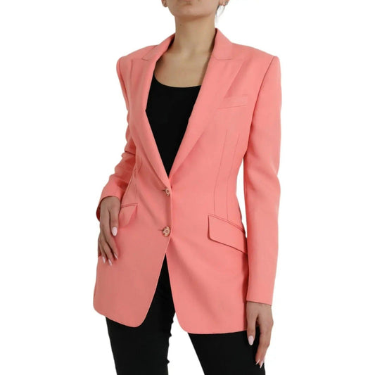 Dolce & Gabbana Chic Pink Peak Lapel Blazer chic-pink-peak-lapel-blazer