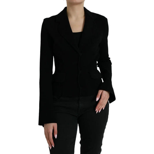 Dolce & Gabbana | Elegant Black Designer Blazer for Women| McRichard Designer Brands   