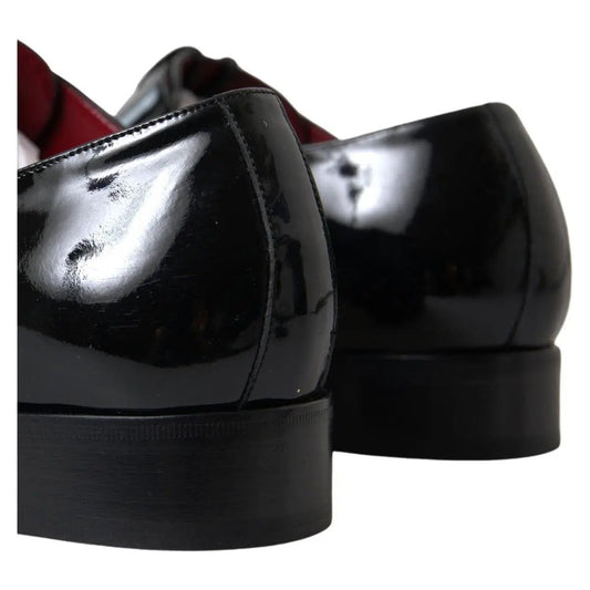 Dolce & Gabbana | Elegant Black Patent Leather Formal Men's Shoes| McRichard Designer Brands   