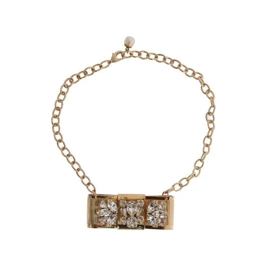 Dolce & Gabbana Elegant Gold Crystal Statement Choker elegant-gold-crystal-statement-choker