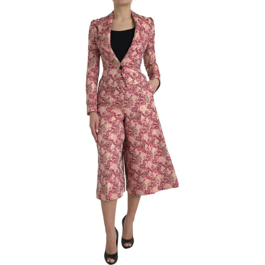 Dolce & Gabbana | Elegant Pink Slim Fit Two-Piece Suit| McRichard Designer Brands   