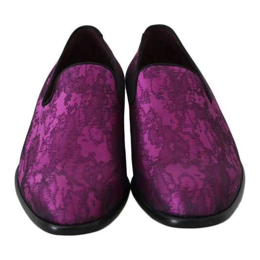 Dolce & Gabbana Elegant Silk-Wool Blend Loafers in Purple purple-jacquard-loafers-dress-formal-shoes Dolce-_-Gabbana-_-Elegant-Silk-Wool-Blend-Loafers-in-Purple-_-McRichard-Designer-Brands-113591913.jpg