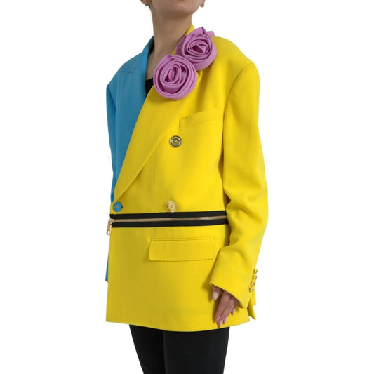 Dolce & Gabbana | Multicolor Patchwork Trench Coat Jacket| McRichard Designer Brands   