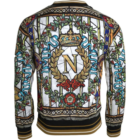 Dolce & Gabbana | Napoleon Print Crew Neck Pullover Sweater| McRichard Designer Brands   
