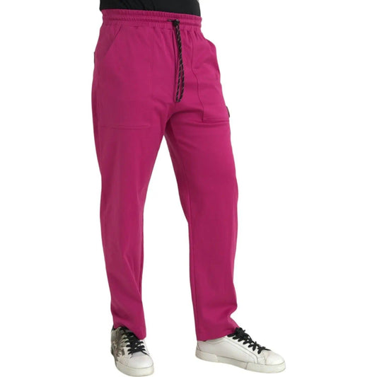 Dolce & Gabbana | Pink Logo Cargo Cotton Jogger Sweatpants Pants| McRichard Designer Brands   
