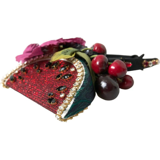 Dolce & Gabbana | Red Watermelon Cherry Crystal Hairband Statement Diadem| McRichard Designer Brands   