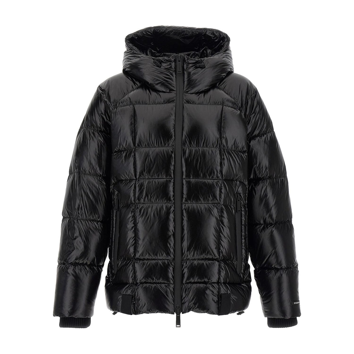 Dsquared² Black Polyamide Full-Length Jacket