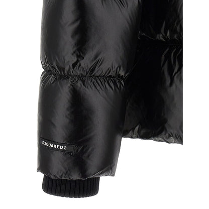 Dsquared² Black Polyamide Full-Length Jacket