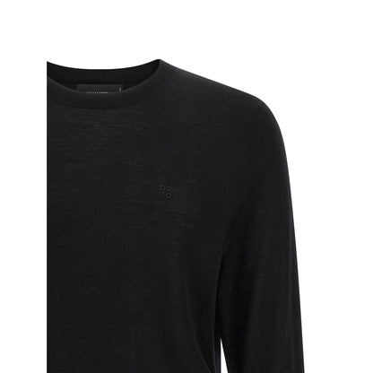 Dsquared² Black Wool Cardigan