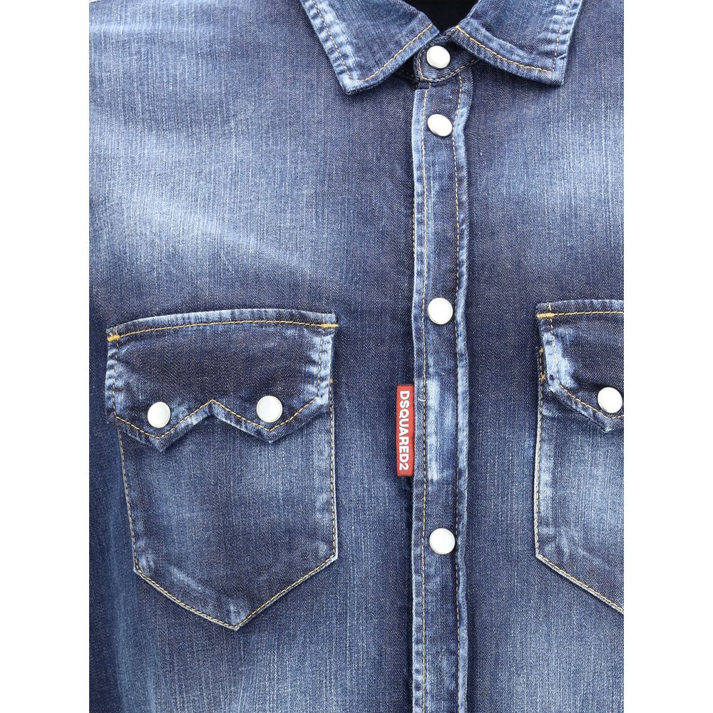 Dsquared² Blue Denim Shirt Dsquared²