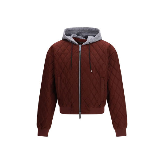 Dsquared² Bordeaux Fabric Bomber 1728,72470364320,Bombers - Jackets & Coats - Clothing,Bordeaux,Clothing,Dsquared²,IT46 | S,IT48 | M,IT50 | L,Jackets & Coats - Clothing,Men,New with tags