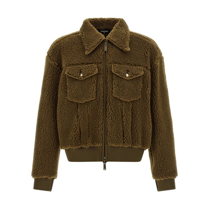 Dsquared² Brown Polyester Full-Length Jacket