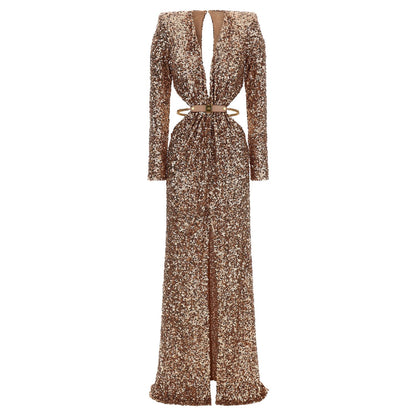 Elisabetta Franchi Multicolor Polyester Long Dress