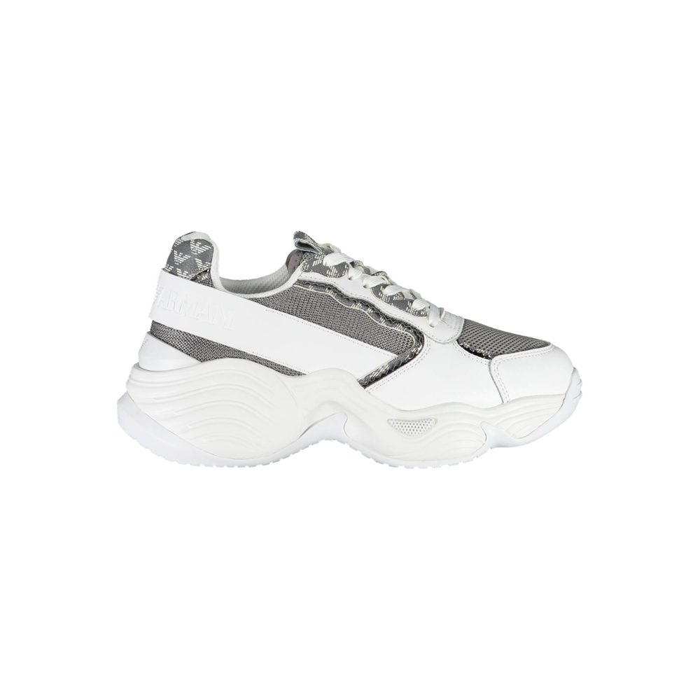 Emporio Armani Bianco Polyurethane Women Sneaker Emporio Armani