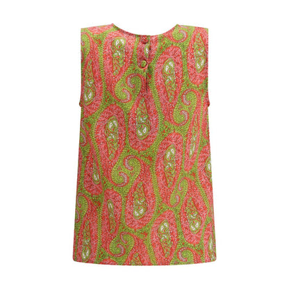 Etro Multicolor Polyester Tank Tops 1728,72470364320,Clothing,Etro,IT44 | L,IT46|XL,Multicolor,New with tags,T-Shirts - Clothing,Tank Tops - T-Shirts - Clothing,Women