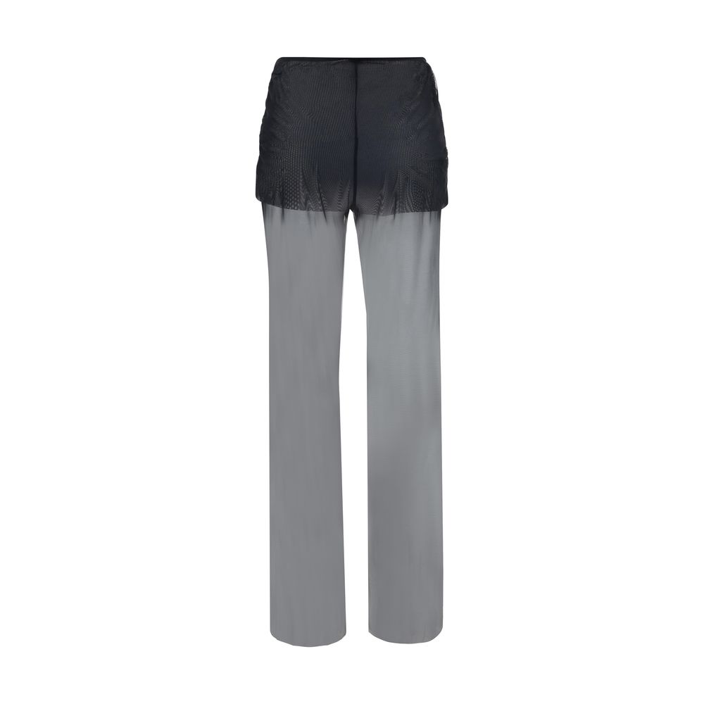 Exilia Black Polyester Casual Pants Exilia