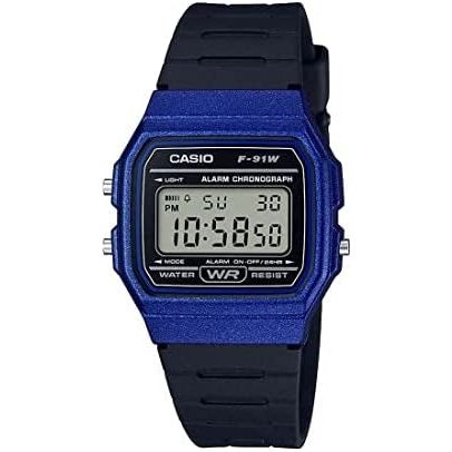 CASIO VINTAGE Mod. F-91 BIO RESIN STRAP - BLUE WATCHES