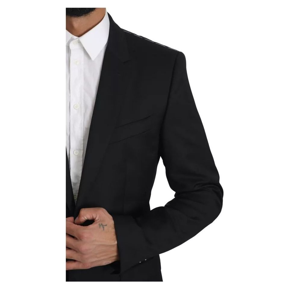 Dolce & Gabbana Black Slim Jacket Coat Blazer MARTINI black-slim-jacket-coat-blazer-martini