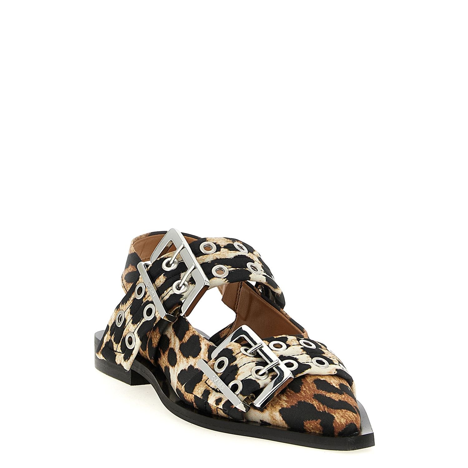 Ganni Multicolor Polyester Ballet Flats