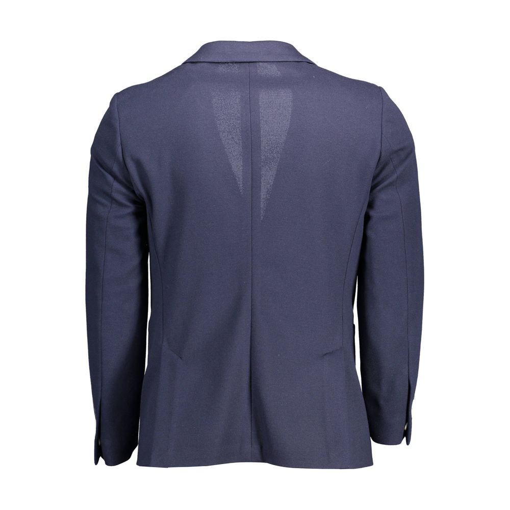 Gant Blu Polyester Men's Jacket 1728,67403481248,Blazers - Suits & Blazers - Clothing,Blue,Clothing,Gant,IT50 | L,IT54 | XXL,Men,New with tags,Suits & Blazers - Clothing