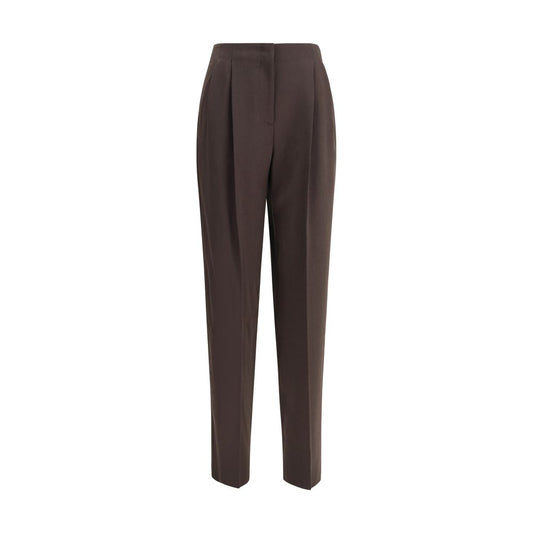 Giorgio Armani Brown Fleece Wool Casual Pants Giorgio Armani
