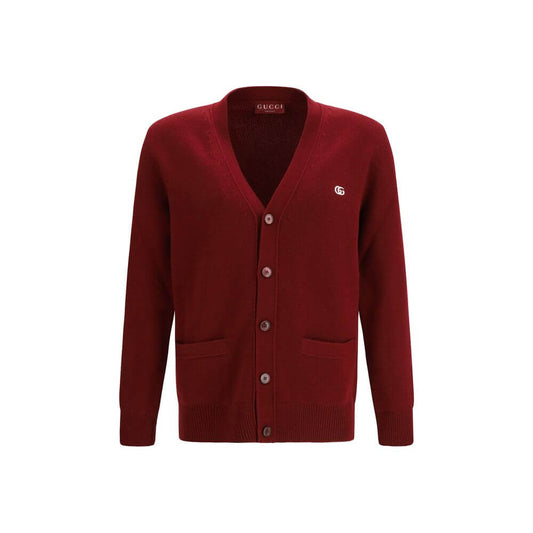 Gucci Bordeaux Wool Cardigan 1728,72470364320,Bordeaux,Cardigans - Sweaters - Clothing,Clothing,Gucci,M,Men,New with tags,S,Sweaters - Clothing