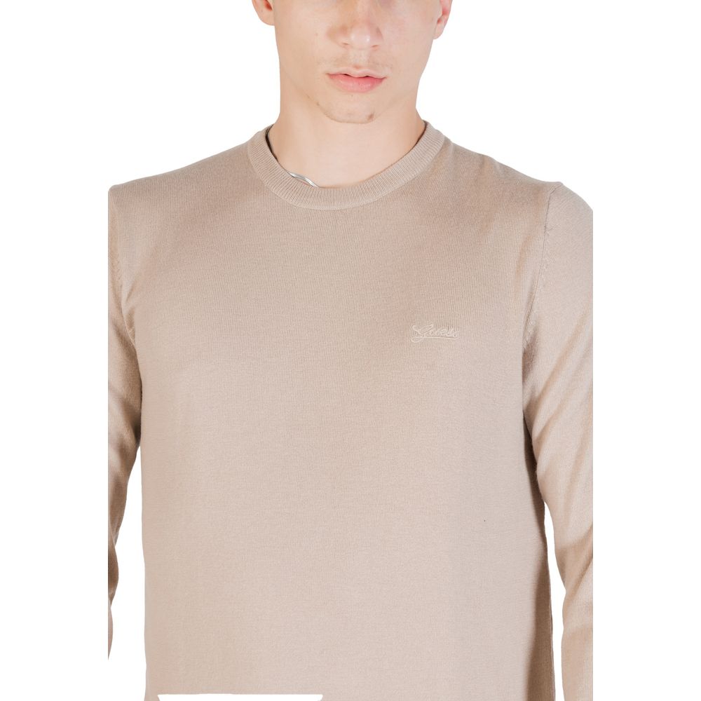 Guess Beige Polyester Sweatshirt 1728,71956299936,Beige,Clothing,Guess,IT54 | XXL,Men,New with tags,Sweaters - Clothing,Sweatshirts - Sweaters - Clothing