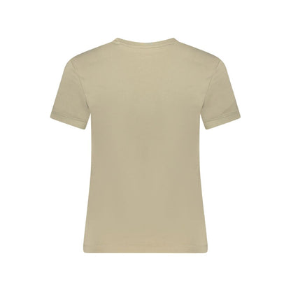 Guess Jeans Beige Organic Cotton Women T-Shirt