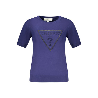 Guess Jeans Blu Viscosa Woman Sweater