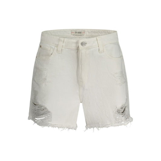 Guess Jeans White Cotton Women's Short Guess Jeans