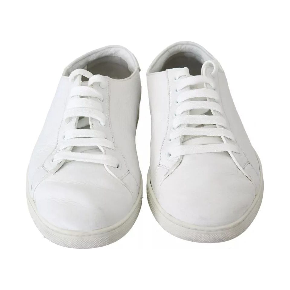 White Saint Tropez Lace Up Men Sneakers Men Shoes Dolce & Gabbana