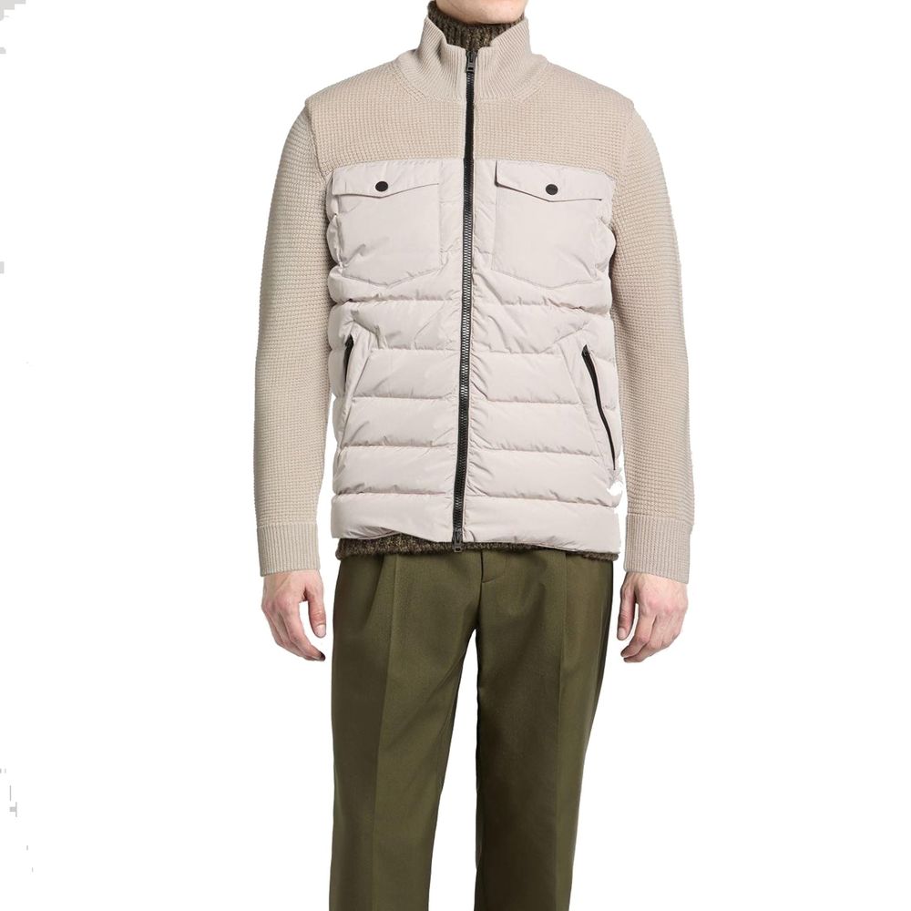 Herno Beige Virgin Wool Shell Jacket