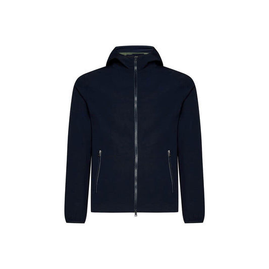 Herno Blue Elastane Shell Jacket