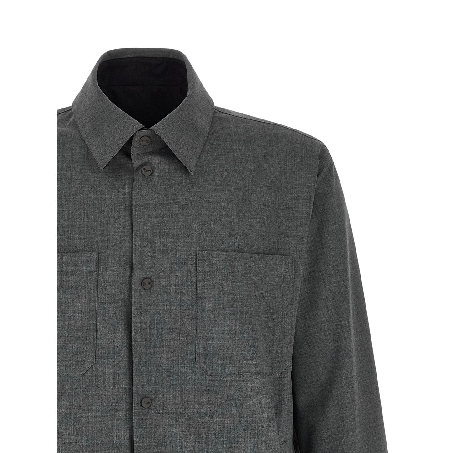 Herno Gray Polyester Full-Length Jacket