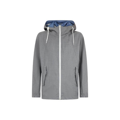 Herno Gray Virgin Wool Shell Jacket