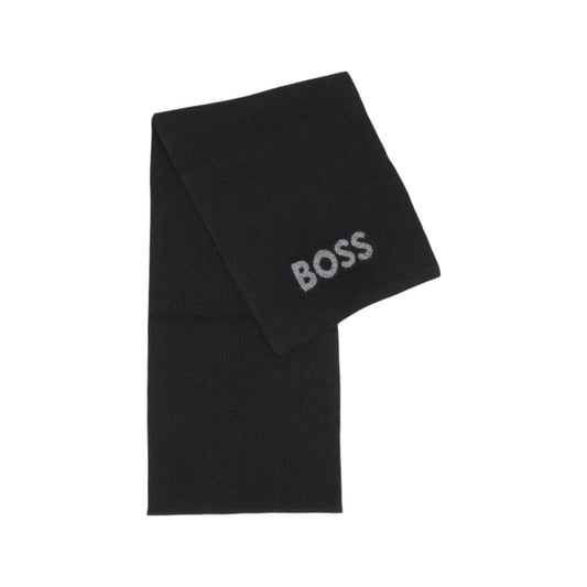 Hugo Boss Black Polyacrylic Scarf 1728,71956299936,Accessories,Black,Hugo Boss,Men,New with tags,Scarves - Accessories,Scarves - Scarves - Accessories