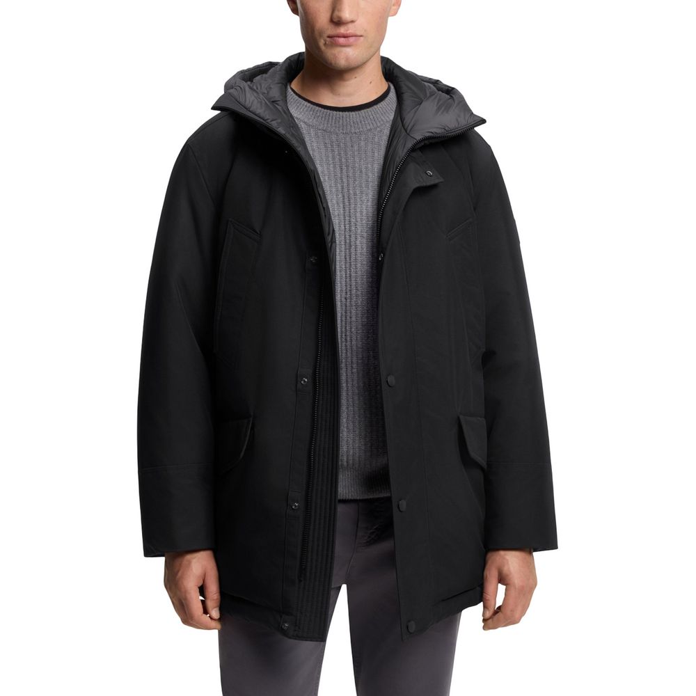 Hugo Boss Black Polyester Full-Length Jacket 1728,71956299936,Black,Clothing,Full-Length Jackets - Jackets & Coats - Clothing,Hugo Boss,IT50 | L,IT52 | XL,Jackets & Coats - Clothing,Men,New with tags