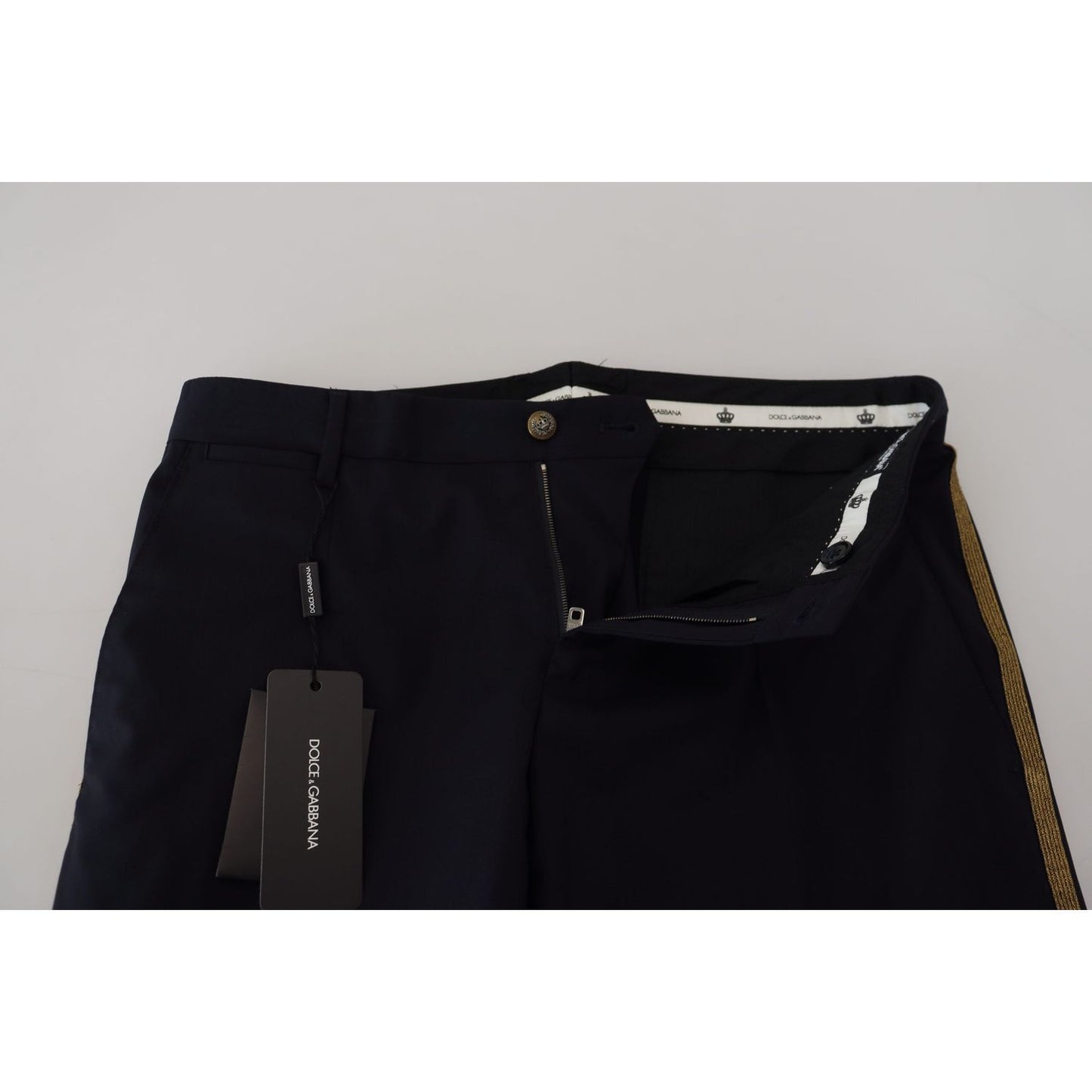 Dolce & GabbanaElegant Black Wool-Blend TrousersMcRichard Designer Brands£309.00