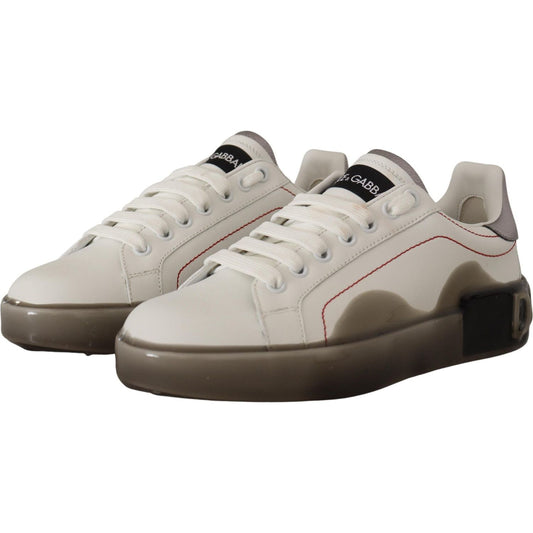 Dolce & GabbanaElegant White Leather SneakersMcRichard Designer Brands£549.00