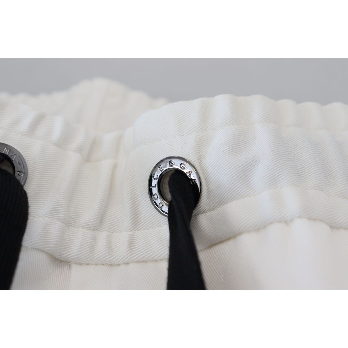 Dolce & Gabbana Elegant White Cotton Jogger Pants white-cotton-dg-logo-jogger-pants