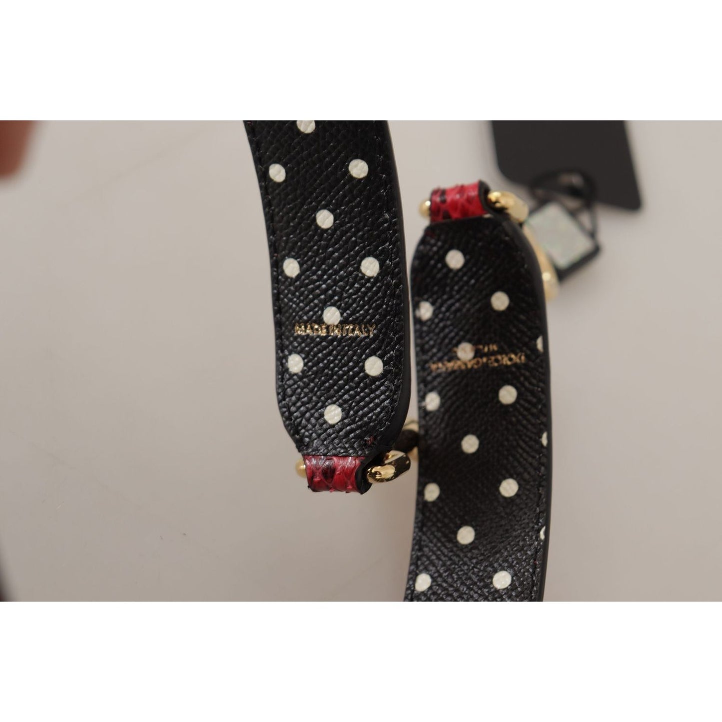 Dolce & Gabbana Elegant Red Python Leather Shoulder Strap red-python-leather-crystals-reversible-shoulder-strap-1