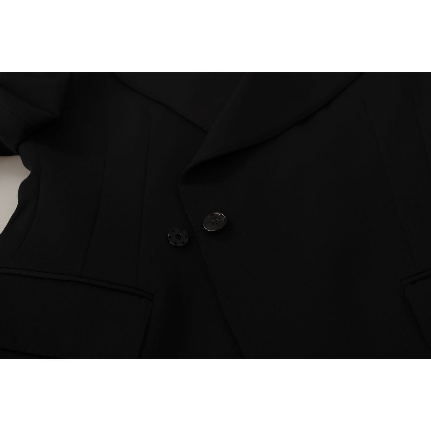 Dolce & Gabbana Elegant Single Breasted Wool Blazer black-wool-single-breasted-jacket-blazer