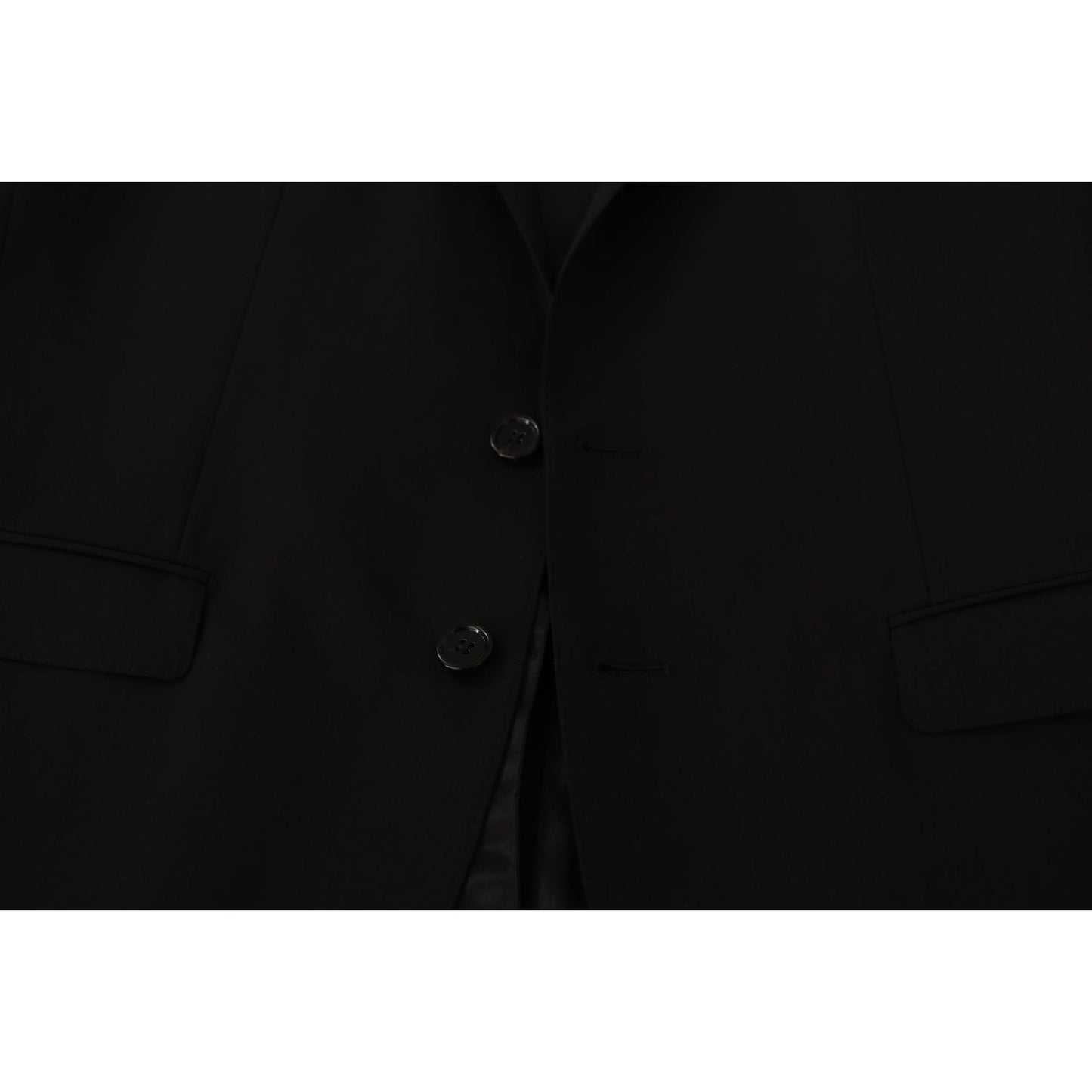 Dolce & Gabbana Elegant Slim Fit Black Blazer Jacket black-single-breasted-jacket-martini-blazer