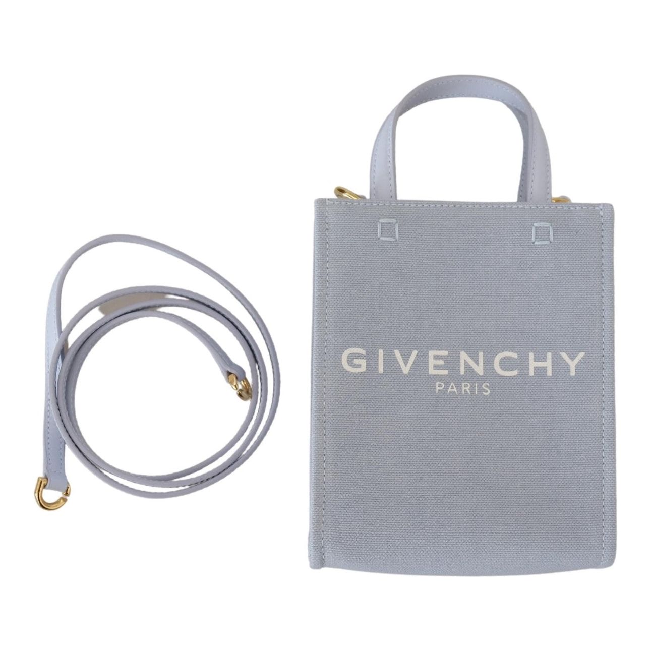 Givenchy Chic Cloud Blue Cotton Mini Bag blue-coated-canvas-vertical-cloud-mini-shoulder-bag