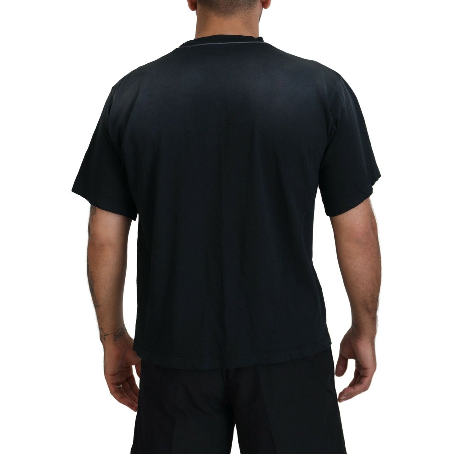 Dsquared² Black Cotton Short Sleeves Crewneck T-shirt black-cotton-short-sleeves-crewneck-t-shirt