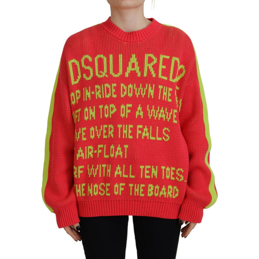 Dsquared² Multicolor Cotton Knitted Crewneck Pullover Sweater multicolor-cotton-knitted-crewneck-pullover-sweater
